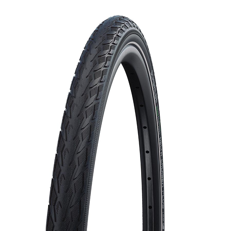 Schwalbe, Delta Cruiser Plus, Hybrid Tire, 700x32C, Wire, Clincher, GreenCompound, PunctureGuard, 50TPI, Black