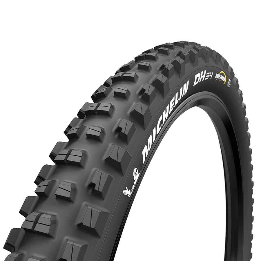 Michelin, DH34 Bike Park, Tire, 27.5''x2.40, Wire, Tubeless Ready, Bikepark, 2x55TPI, Black