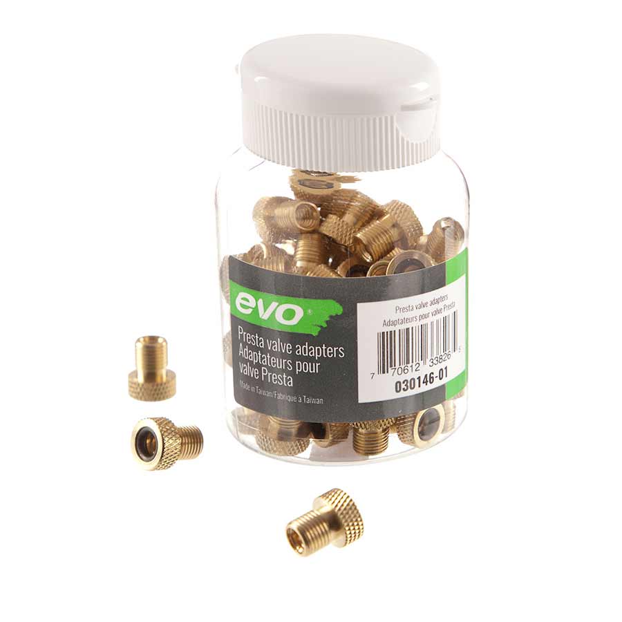 EVO, Presta valve adapter, Bottle of 50