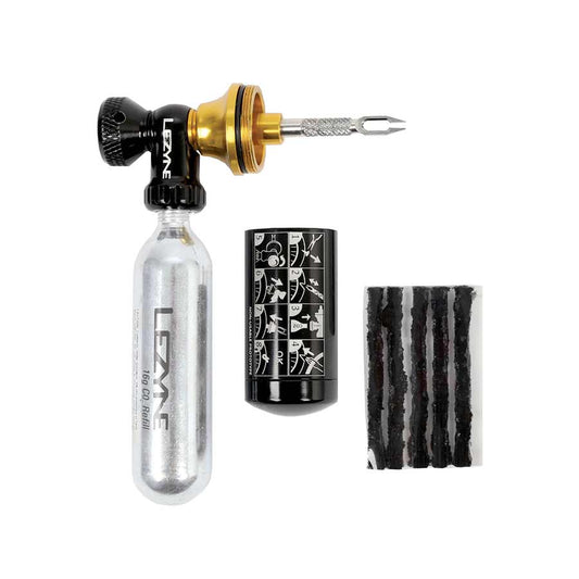 Lezyne, Tubeless CO2 Blaster, CO2 Inflator/Tubeless Repair Kit, Black