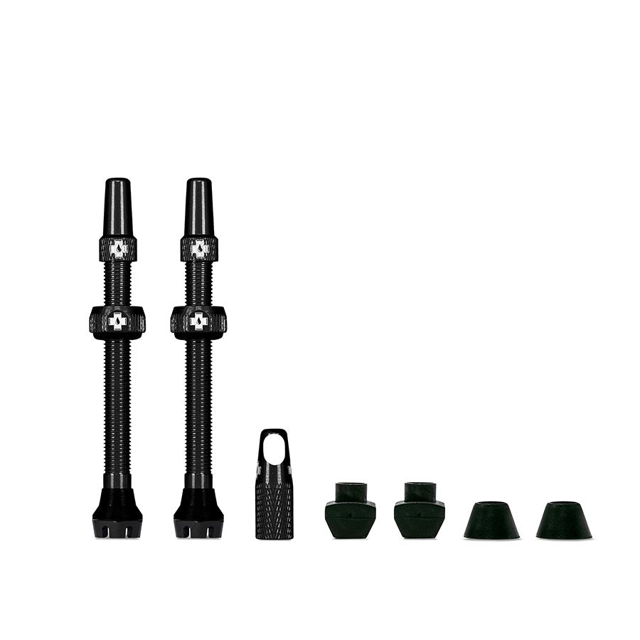 Muc-Off, V2, Tubeless Valve, Presta, 44mm, Black, Pair