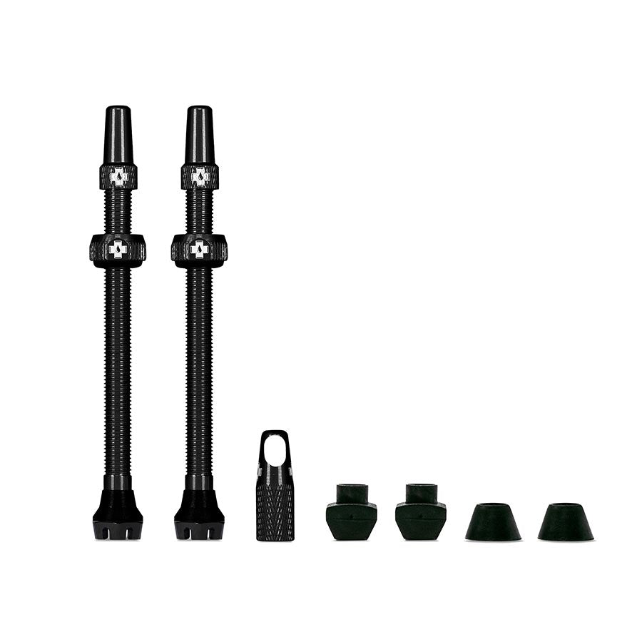 Muc-Off, V2, Tubeless Valve, Presta, 44mm, Black, Pair