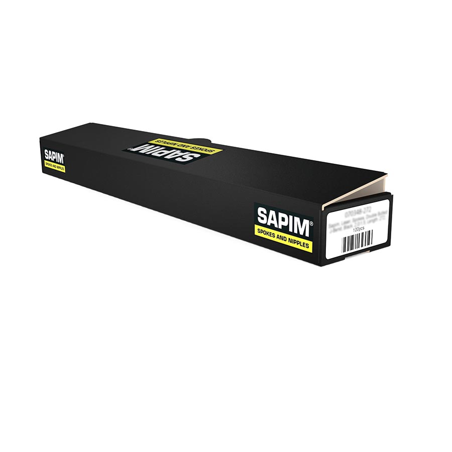 Sapim, Race, Spokes, Double Butted J-Bend, Black, 2.0/1.8, Length: 250, 100pcs