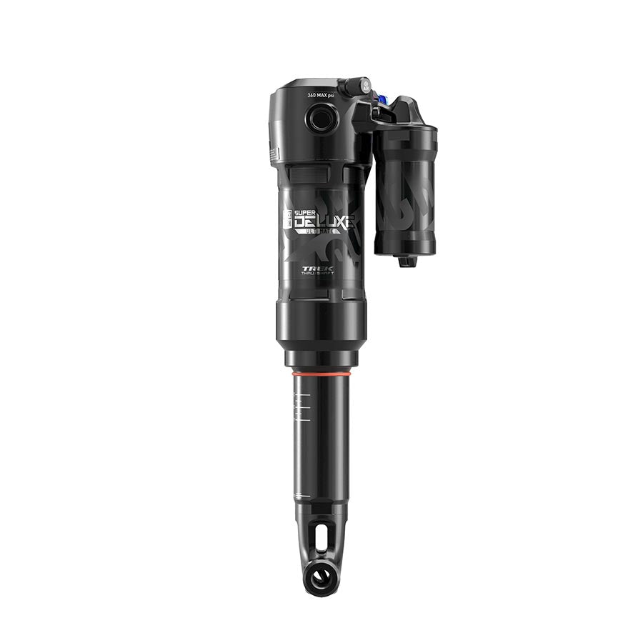 RockShox, Super Deluxe Thru Shaft RCT, Rear shock, 230x62.5, Shaft Eyelet: Trunnion, Body Eyelet: Yoke, 0Neg, Progressive,0Pos, MReb/MComp, 380Lockout