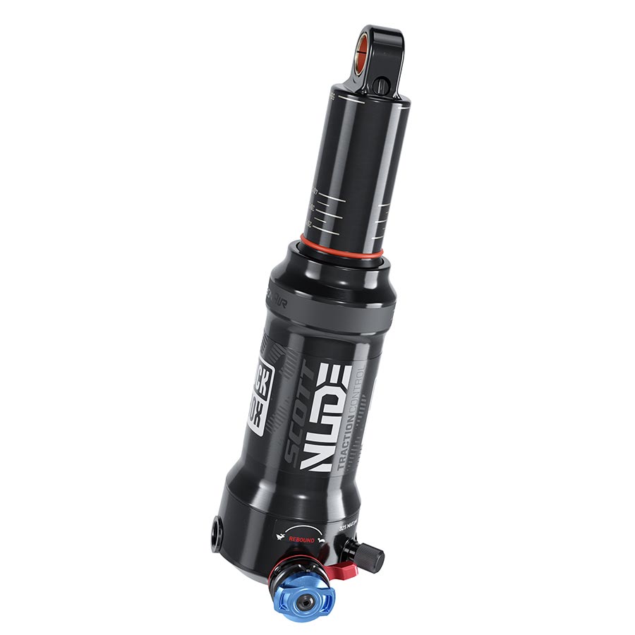 RockShox, Deluxe Nude RLC3, Rear shock, 165x40, Shaft Eyelet: Trunnion, Body Eyelet: Standard, MReb/MComp, 430lb Lockout Force