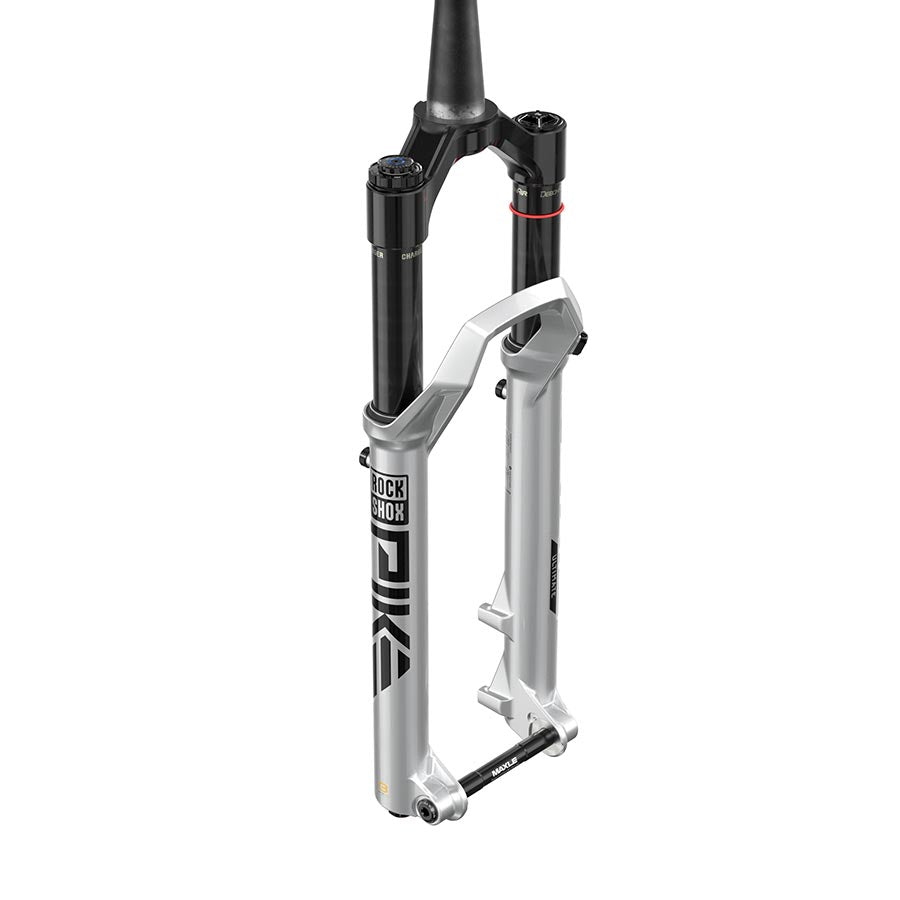 RockShox, Pike Ultimate C2, Suspension Fork, 27.5'', DebonAir+ W/ButterCups, 130mm, 1-1/8''-1.5'', 15x110mm TA, Rake: 44mm, Silver