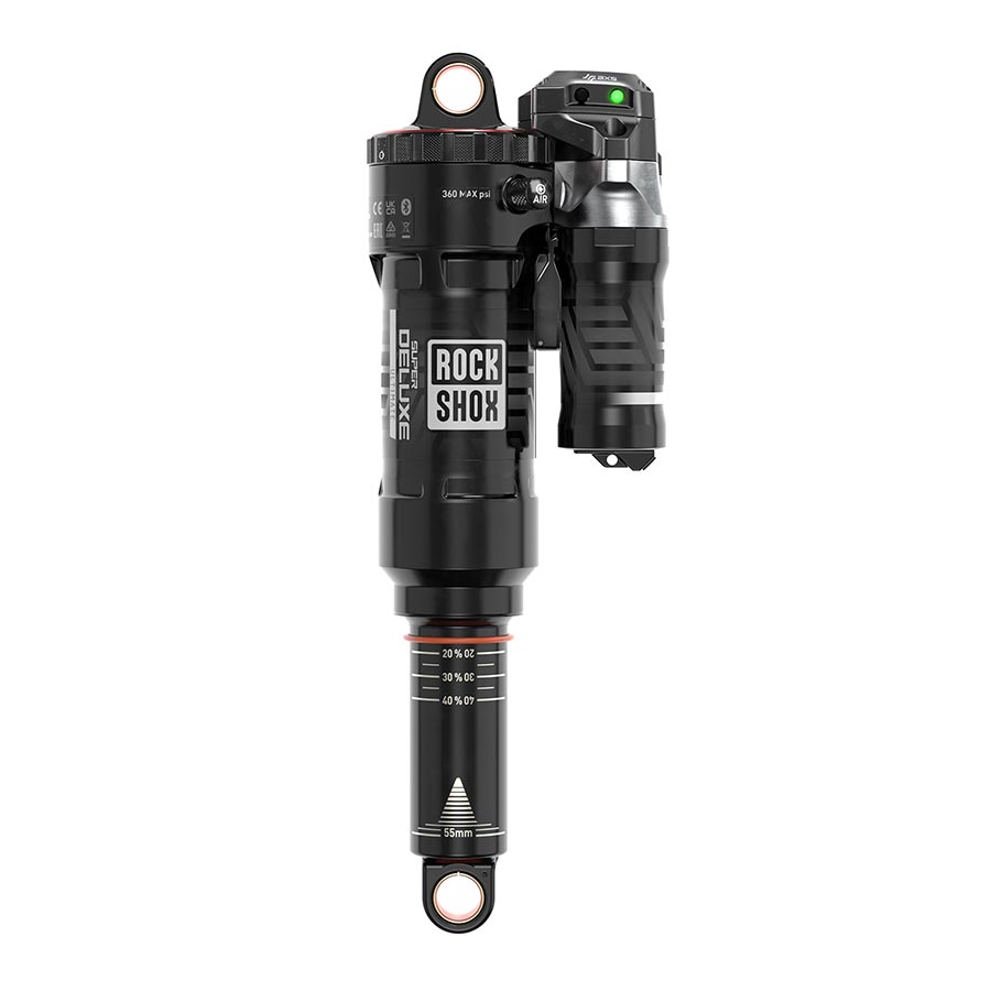 RockShox, Super Deluxe Flight Attendant, Rear shock, 210x55, Shaft Eyelet: Standard, Body Eyelet: Standard - 75 Deg Rotation, 0Neg/0Pos Token, Reb55/Comp30,Lockout6