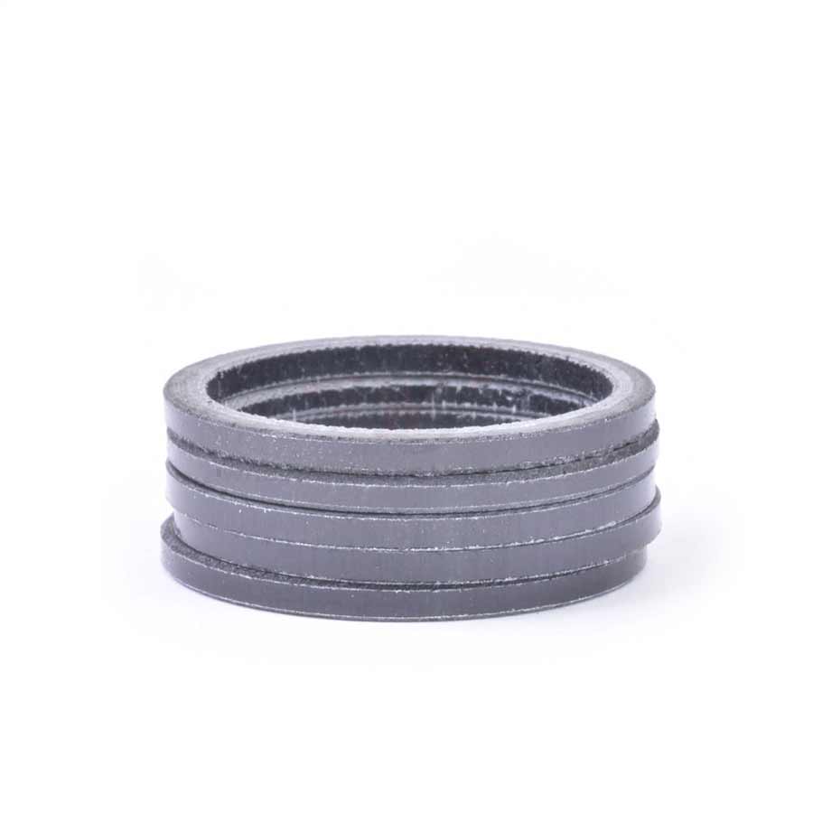 Wheels Manufacturing, Gloss Carbon, Headset Spacer, 1-1/8'', Height: 2.5mm/5mm/10mm/15mm/20mm, Carbon, Black, 62pcs