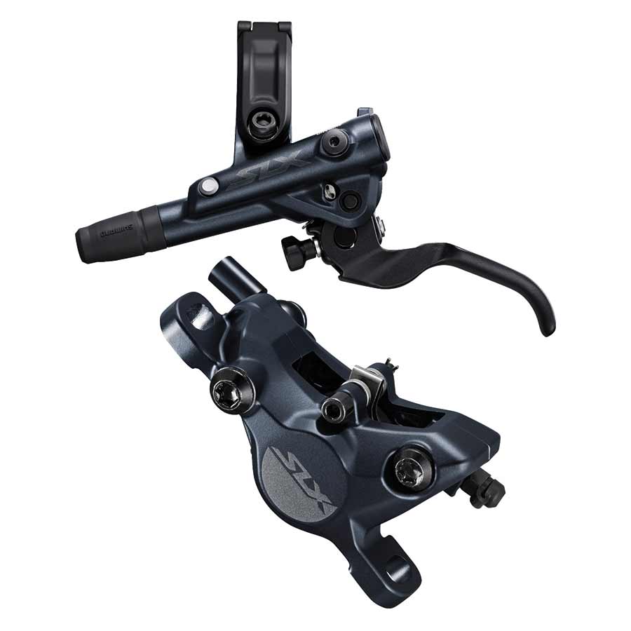 Shimano, SLX  BL/BR-M7100, MTB Hydraulic Disc Brake, Front, Post mount, Disc: Not included, 425g, Black, Set