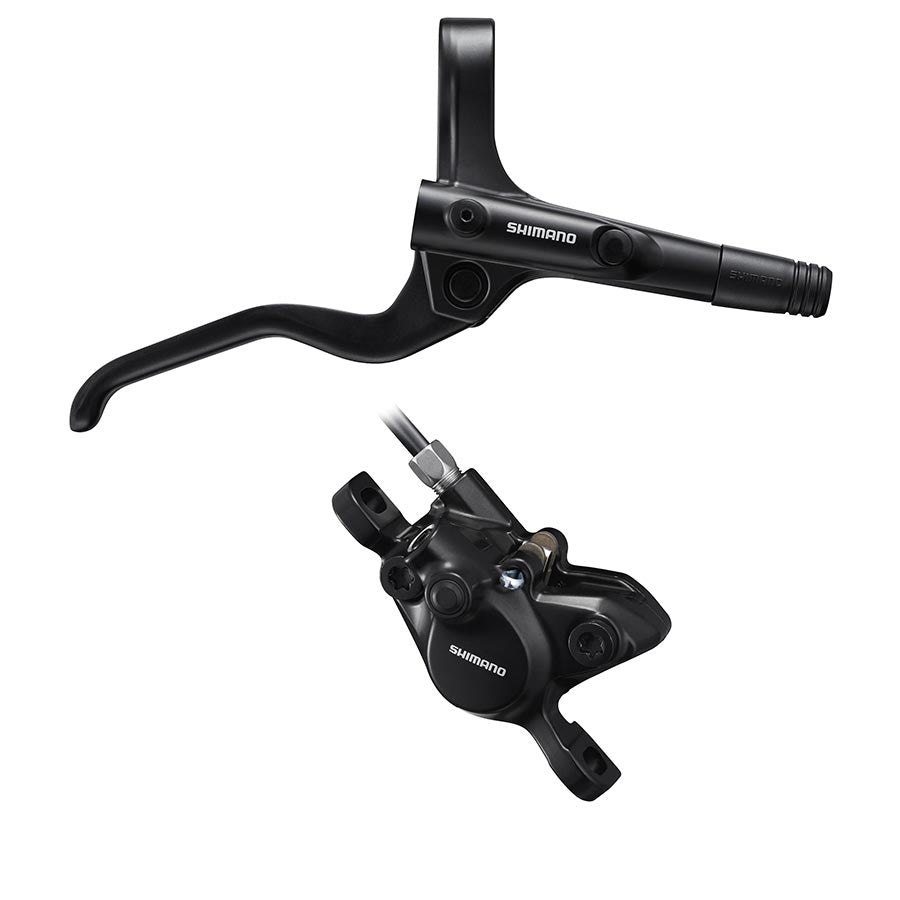 Shimano, Alivio BL-M201/BR-M200, MTB Hydraulic Disc Brake, Front, Post mount, Disc: 160 or 180mm (not included), Black, Set, EMT201KLFPRA100