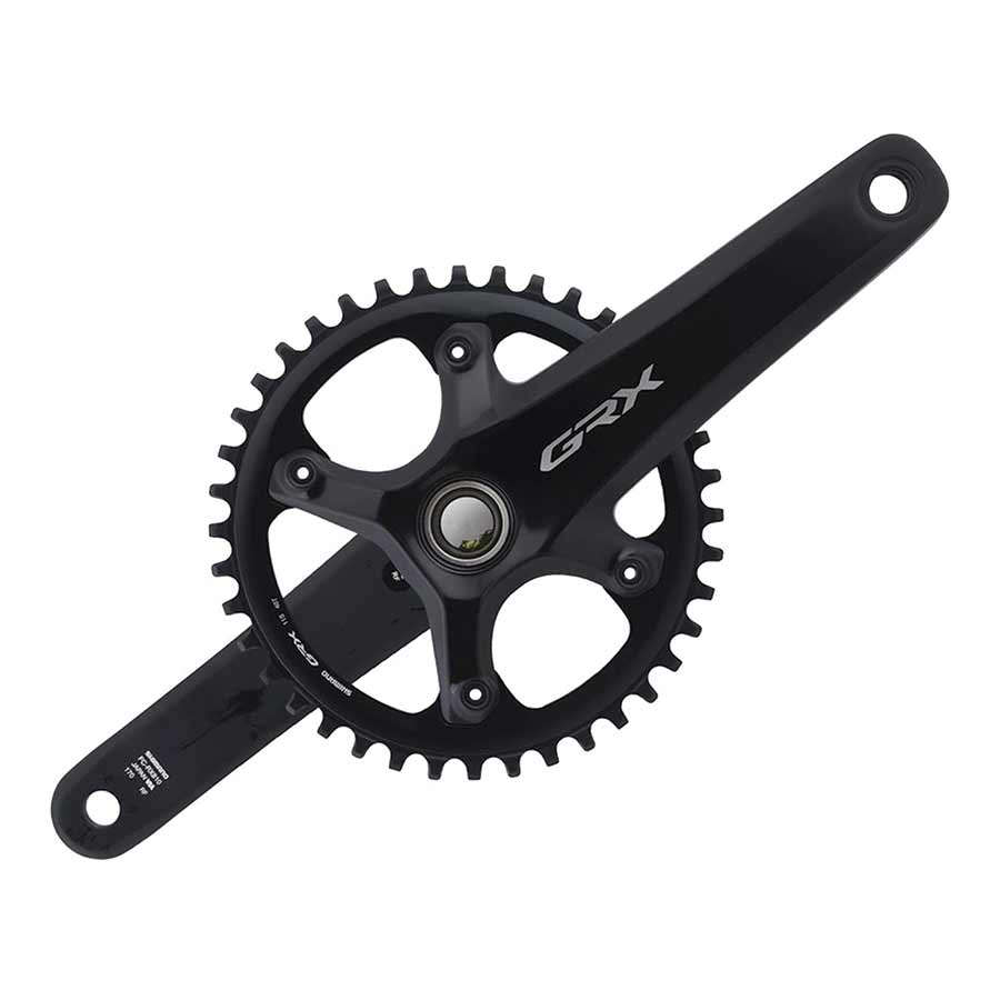 Shimano, GRX FC-RX810-1, Crankset, Speed: 11, Spindle: 24mm, BCD: 110, 40, Hollowtech II, 170mm, Black, Road Disc