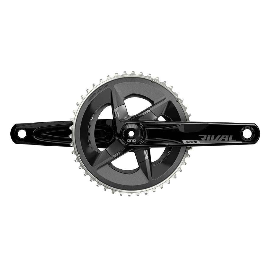 SRAM, Rival D1 2x, Crankset, Speed: 12, Spindle: 28.99mm, BCD: 107, 48/35, DUB, 160mm, Black, Road Disc