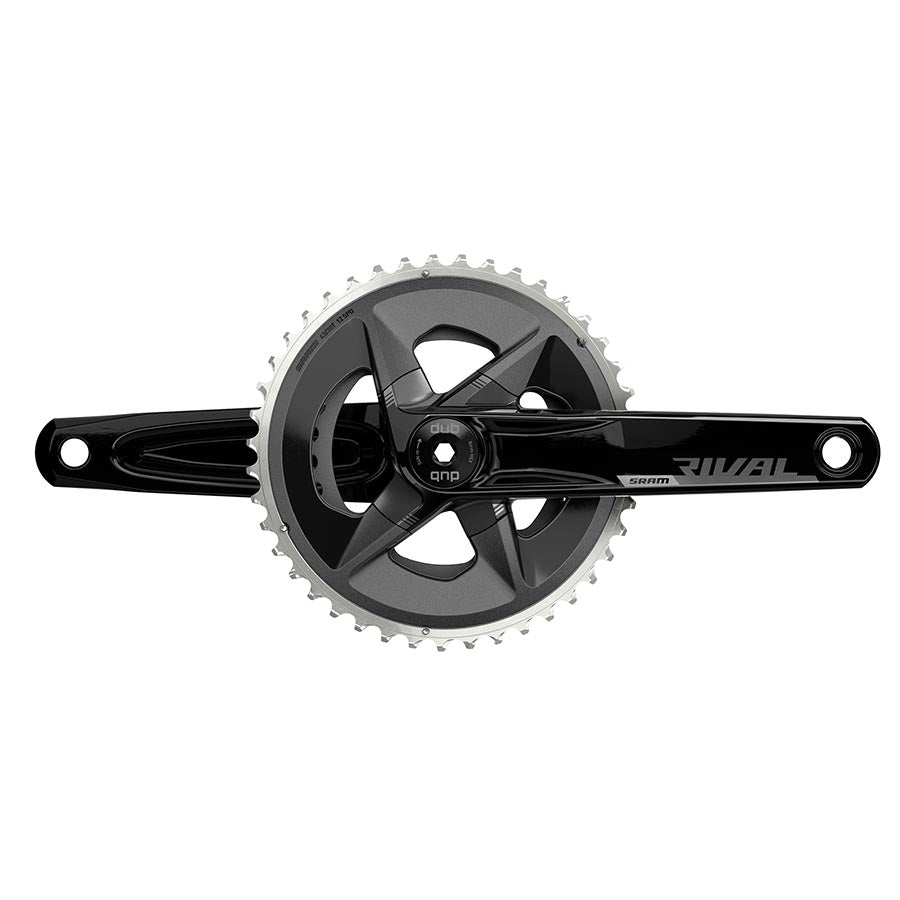 SRAM, Rival D1 Wide 2x, Crankset, Speed: 12, Spindle: 28.99mm, BCD: 94, 43/30, DUB, 160mm, Black, Road Disc