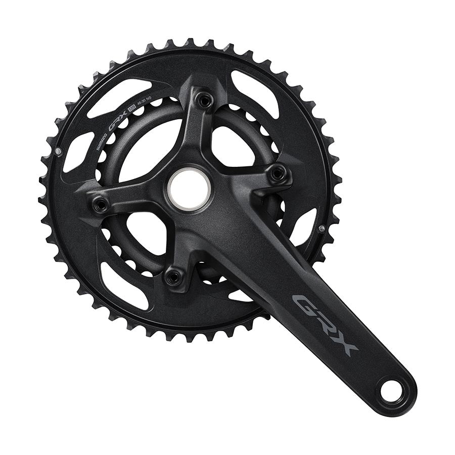 Shimano, GRX FC-RX610-2, Crankset, Speed: 12, Spindle: 24mm, BCD: 80/110, 30/46, 165mm, Black, Road Disc