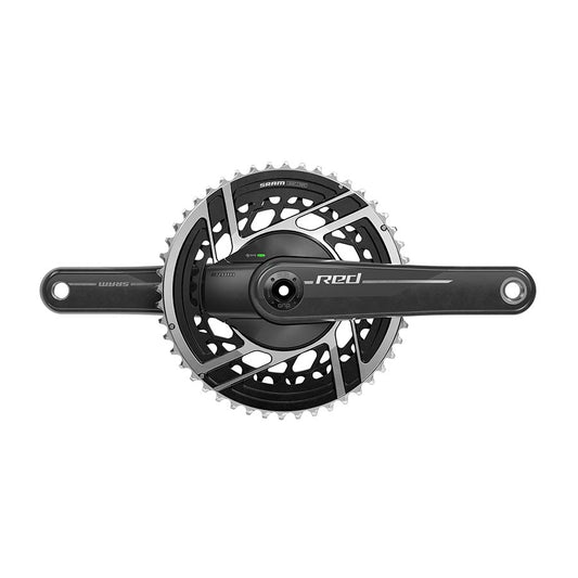 SRAM, Red AXS 2x Power Meter E1, Power Meter Crankset, Speed: 12, Spindle: 28.99mm, BCD: Direct Mount SRAM 8 Bolt, 50/37, DUB, 160mm, Black, Road