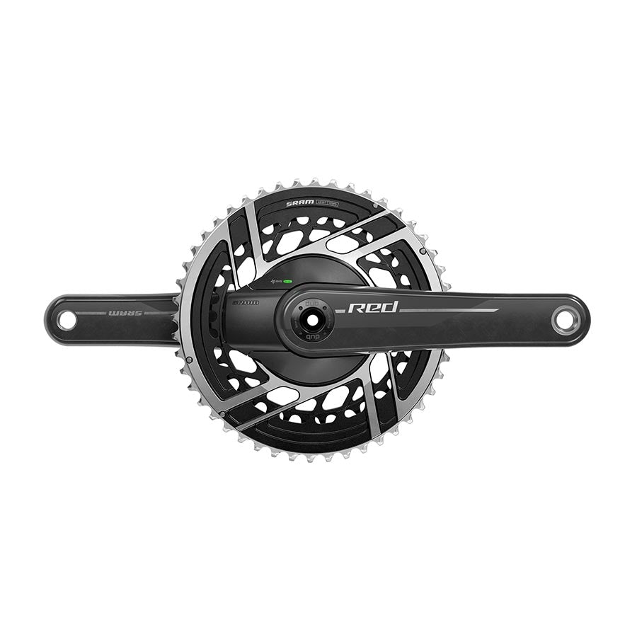 SRAM, Red AXS 2x Power Meter E1, Power Meter Crankset, Speed: 12, Spindle: 28.99mm, BCD: Direct Mount SRAM 8 Bolt, 50/37, DUB, 160mm, Black, Road