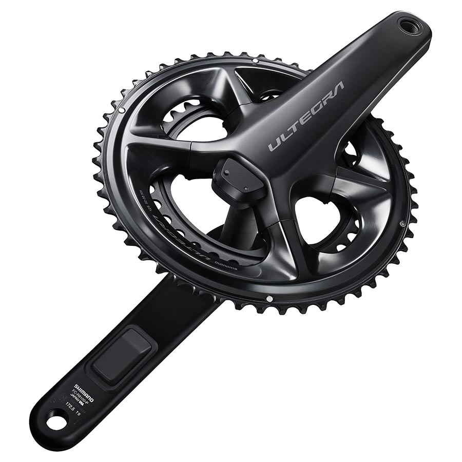 Shimano, Ultegra FC-R8100-P, Power Meter Crankset, Speed: 12, Spindle: 24mm, BCD: 110, No Chainring, Hollowtech II, 160mm, Black, Road, IFCR8100PMXXA