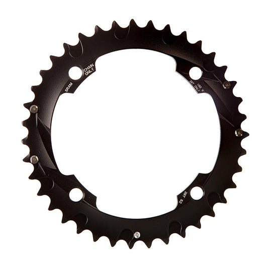 SRAM, 39T, 10 sp, BCD 120mm, 4-Bolt, All 26/39, Outer Chainring, For S-pin BB30 2x10, Aluminum, Black, 11.6215.188.270