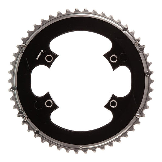 Shimano, Y1N298080, 50T, 11sp, BCD: 110mm, 4 Bolt, Dura Ace FC-9000, Outer Chainring, For MA pour 34D, Aluminum, Silver