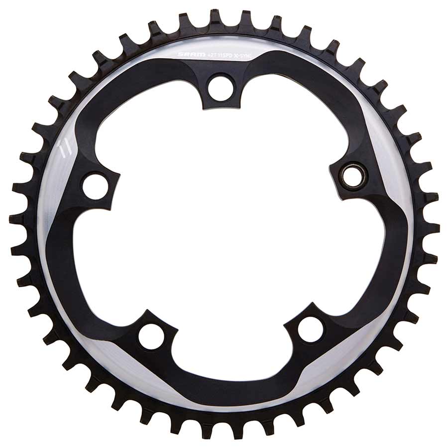 SRAM, 42T, 11sp, BCD: 110mm, 5 Bolts, X-Sync, Outer Chainring, For X-Sync, Aluminum, Grey, 11.6218.015.002