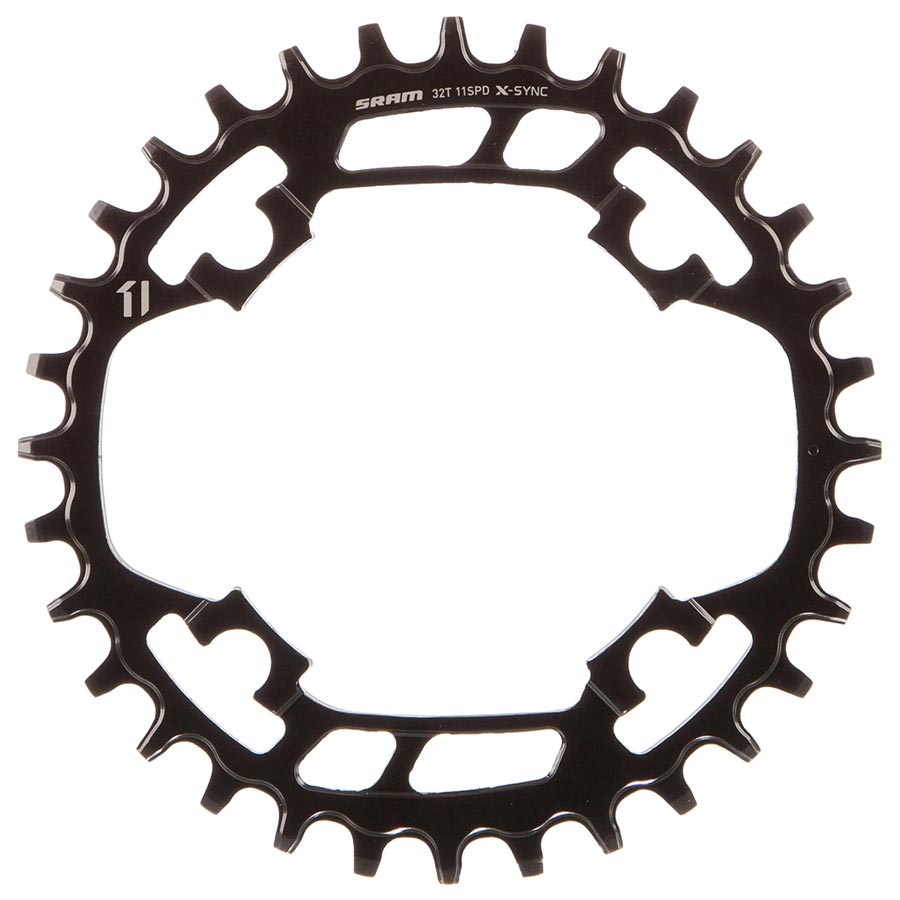 SRAM, X-Sync, 32T, 11sp, BCD: 94mm, 4 Bolt, Single Chainring, Steel, Black