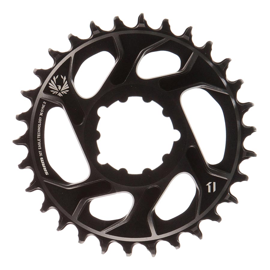 SRAM, X-Sync 2, 6mm offset, 30T, 12sp., BCD: Direct Mount, Single Chainring, Aluminum, Black