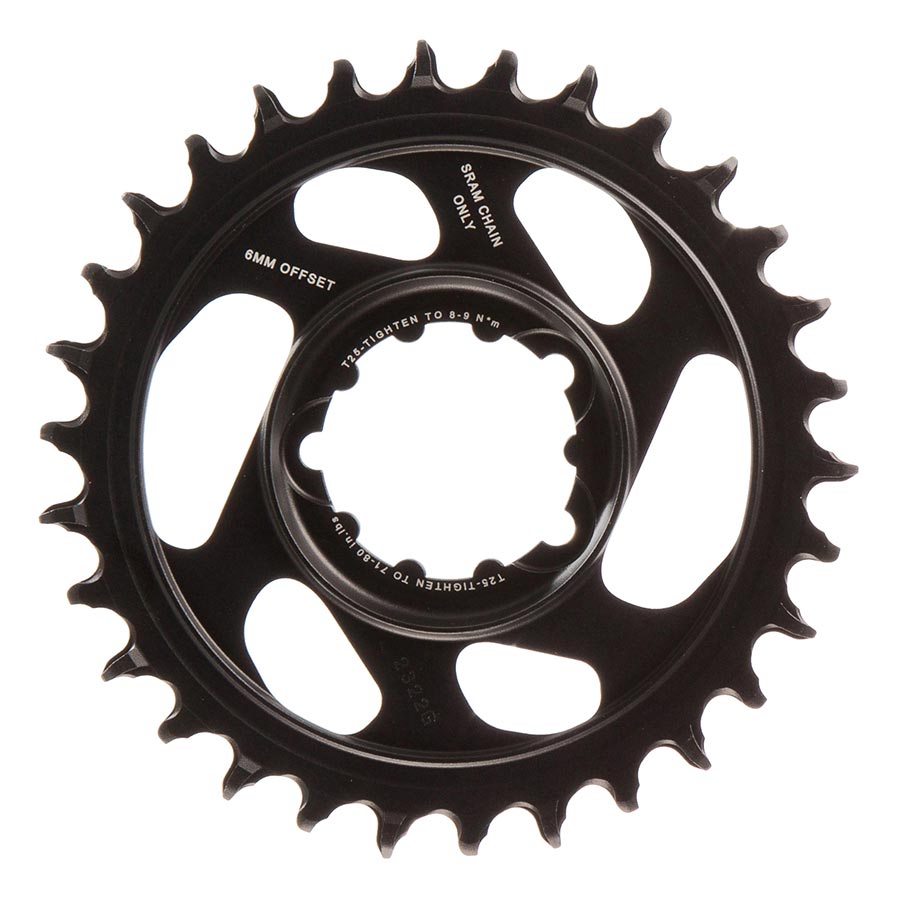 SRAM, X-Sync 2, 6mm offset, 30T, 12sp., BCD: Direct Mount, Single Chainring, Aluminum, Black