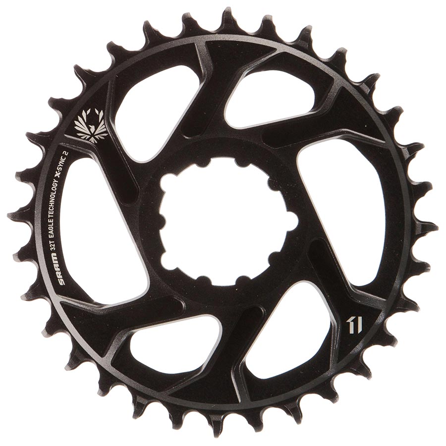 SRAM, X-Sync 2, 6mm offset, 30T, 12sp., BCD: Direct Mount, Single Chainring, Aluminum, Black