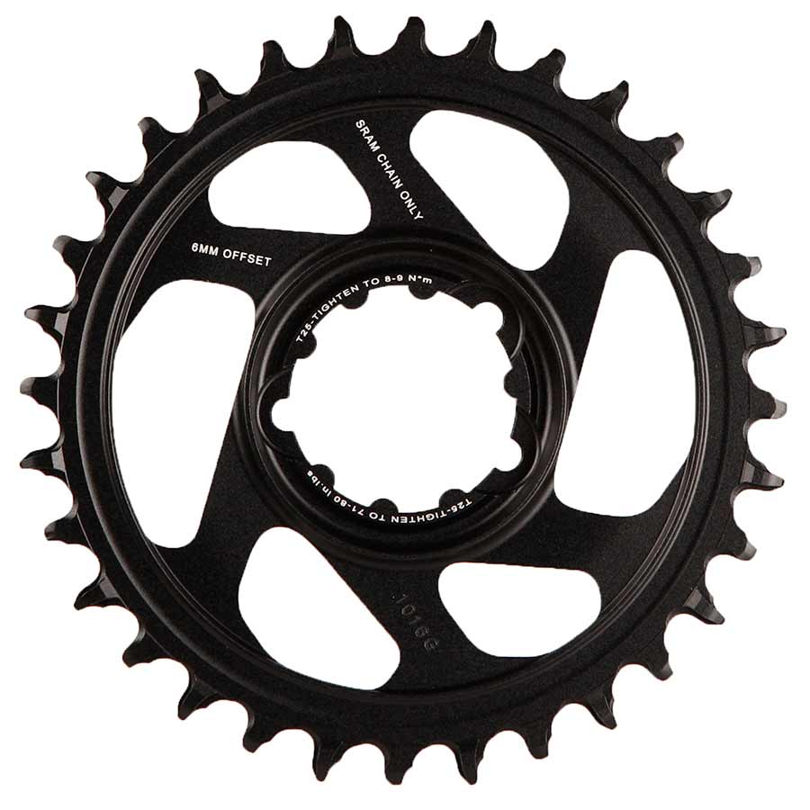 SRAM, X-Sync 2, 6mm offset, 30T, 12sp., BCD: Direct Mount, Single Chainring, Aluminum, Black