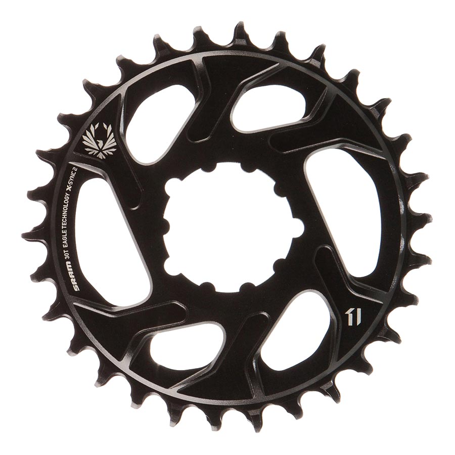 SRAM, X-Sync, 3mm offset, 30T, 12sp., BCD: Direct Mount, Single Chainring, Aluminum, Black