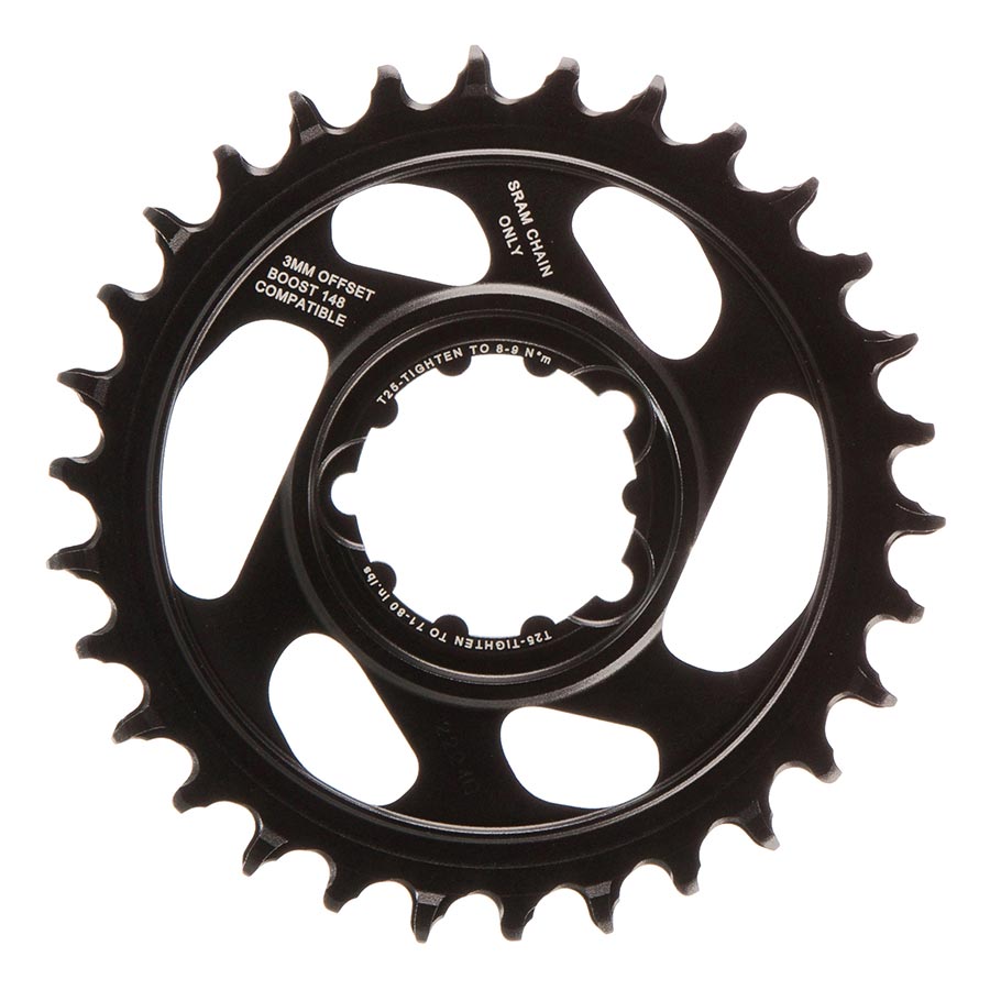 SRAM, X-Sync, 3mm offset, 30T, 12sp., BCD: Direct Mount, Single Chainring, Aluminum, Black