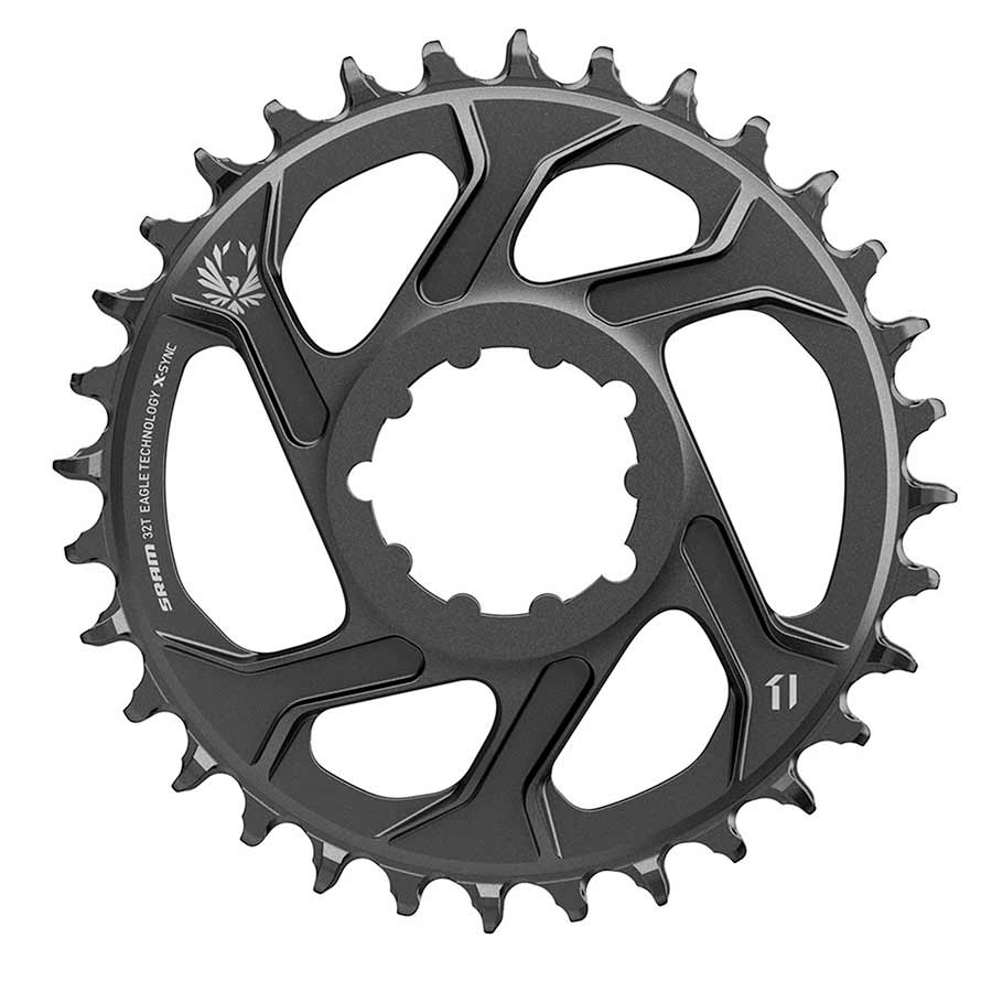 SRAM, X-Sync, 3mm offset, 30T, 12sp., BCD: Direct Mount, Single Chainring, Aluminum, Black