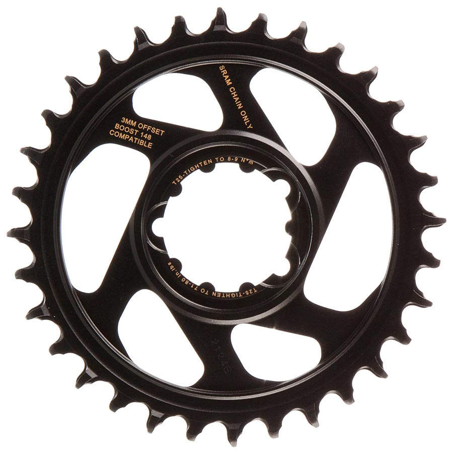 SRAM, X-Sync, 3mm offset, 30T, 12sp., BCD: Direct Mount, Single Chainring, Aluminum, Black