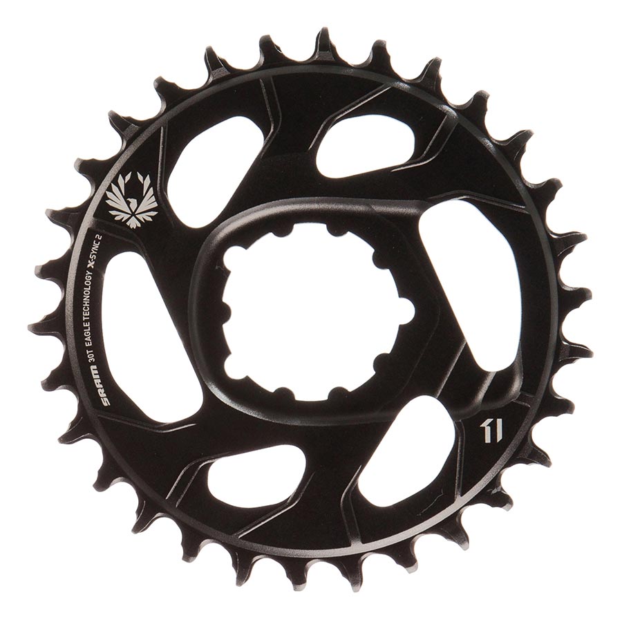 SRAM, X-Sync, 3mm offset, 30T, 12sp., BCD: Direct Mount, Single Chainring, Aluminum, Black