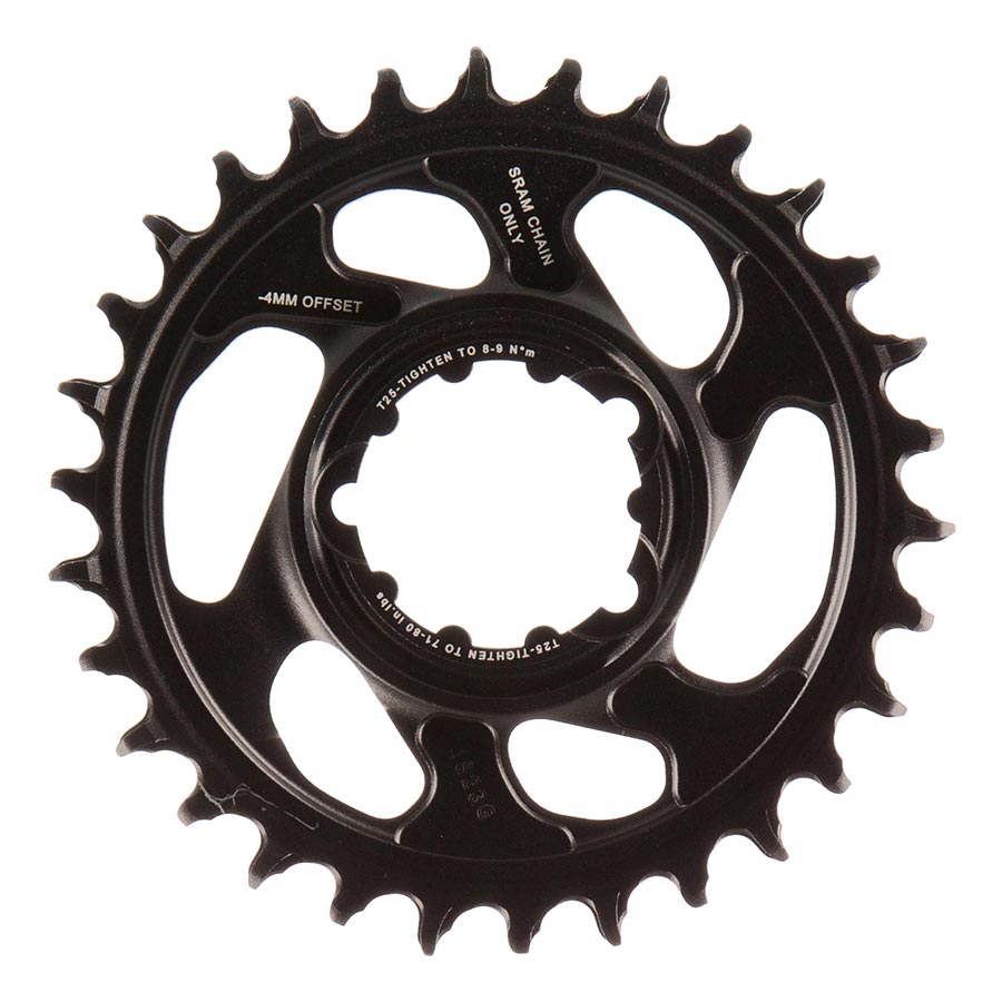 SRAM, X-Sync, 3mm offset, 30T, 12sp., BCD: Direct Mount, Single Chainring, Aluminum, Black