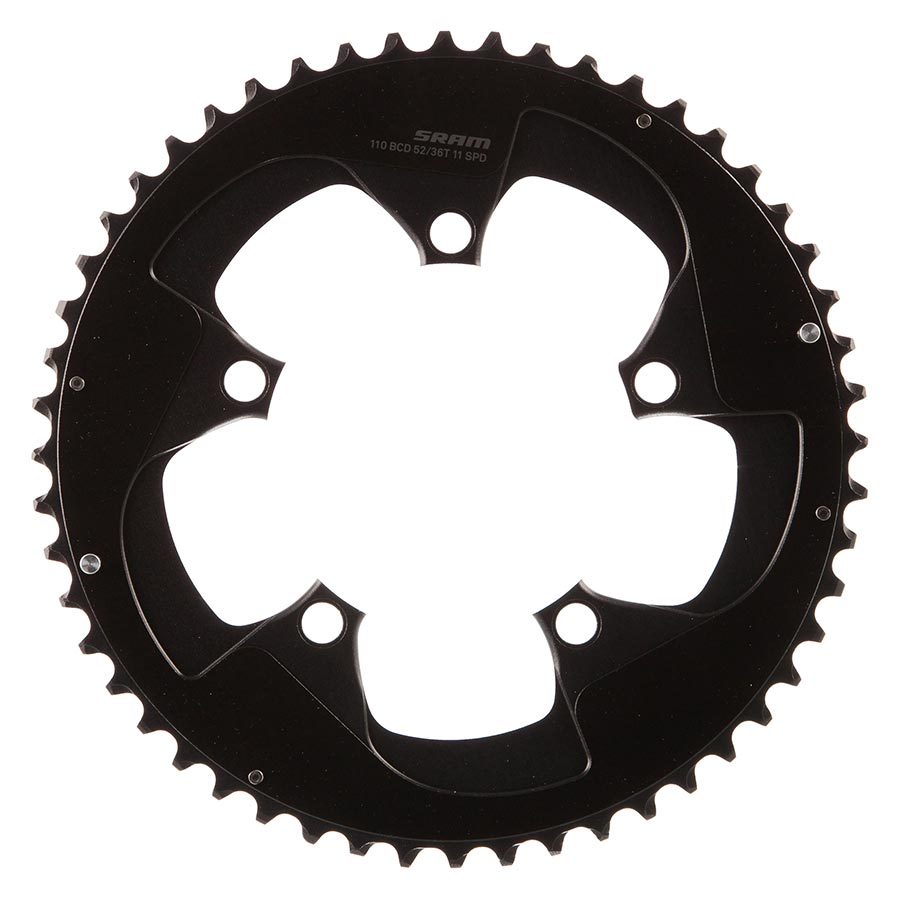 SRAM, Red B2, 52T, 11sp, BCD: 110mm, Chainring, Aluminum, Black