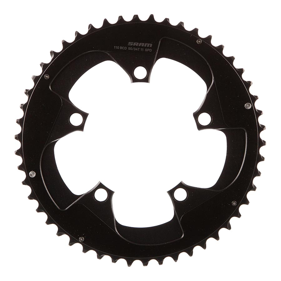 SRAM, Red B2, 50T, 11sp, BCD: 110mm, Chainring, Aluminum, Black