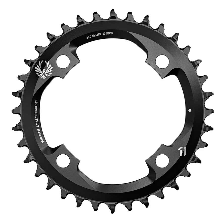 SRAM, X-SYNC 2, 32 Chainring, 12sp, BCD: 104, Aluminum, Black