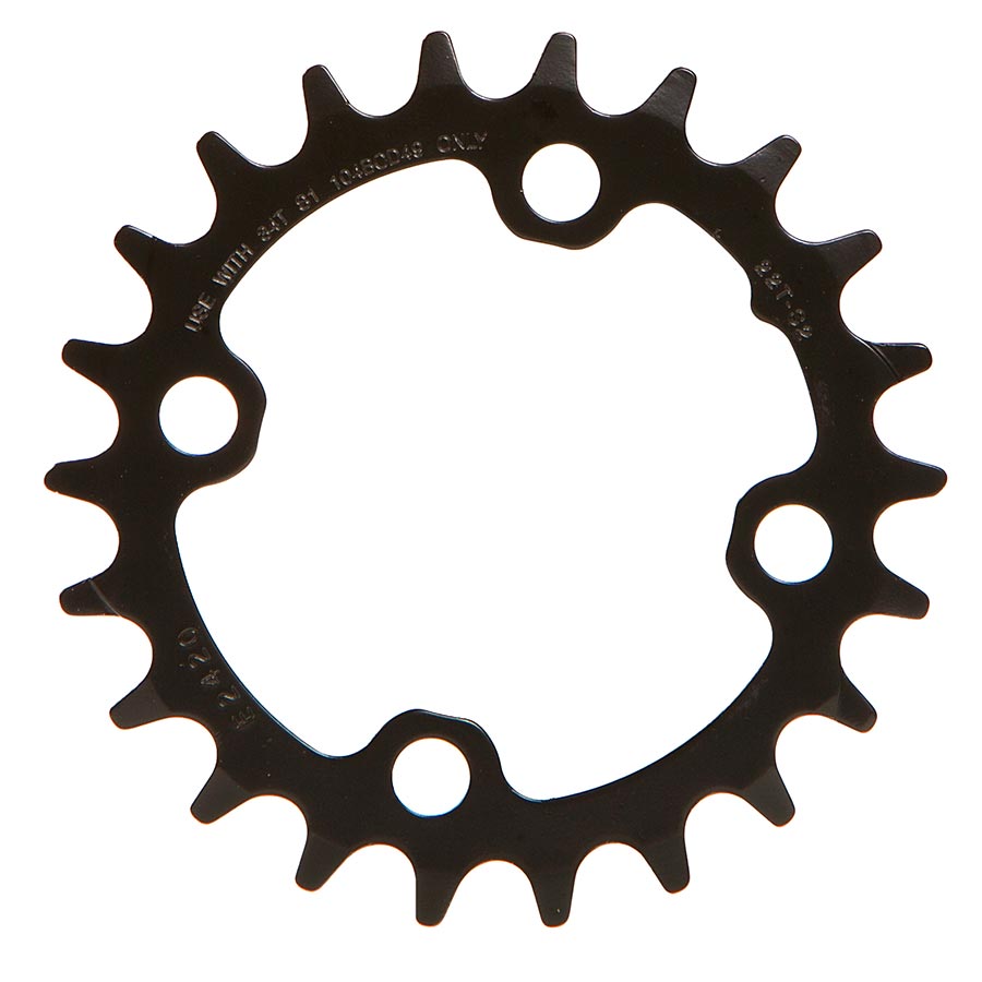 SRAM, 22T Chainring, 10sp, BCD: 64, Steel, Black