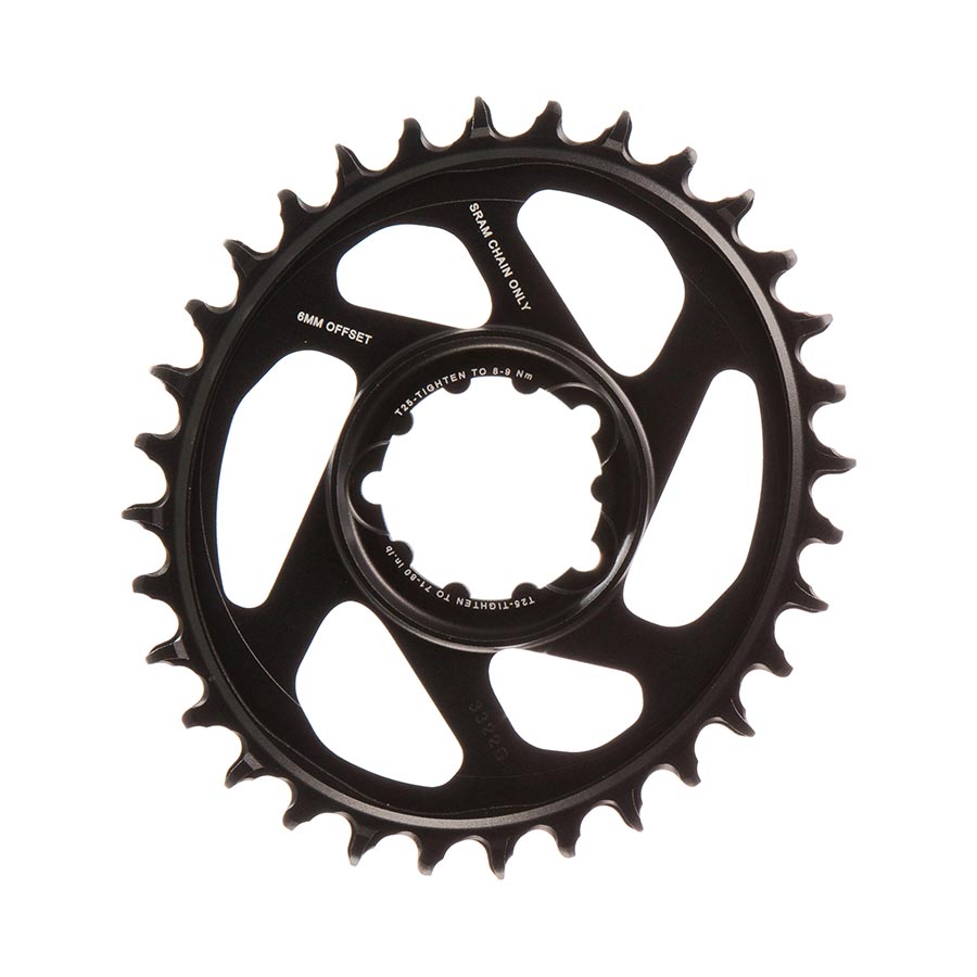 SRAM, X-Sync 2 Oval, 32T Chainring, 11/12sp, BCD: Direct Mount, Aluminum, Black, 6mm offset