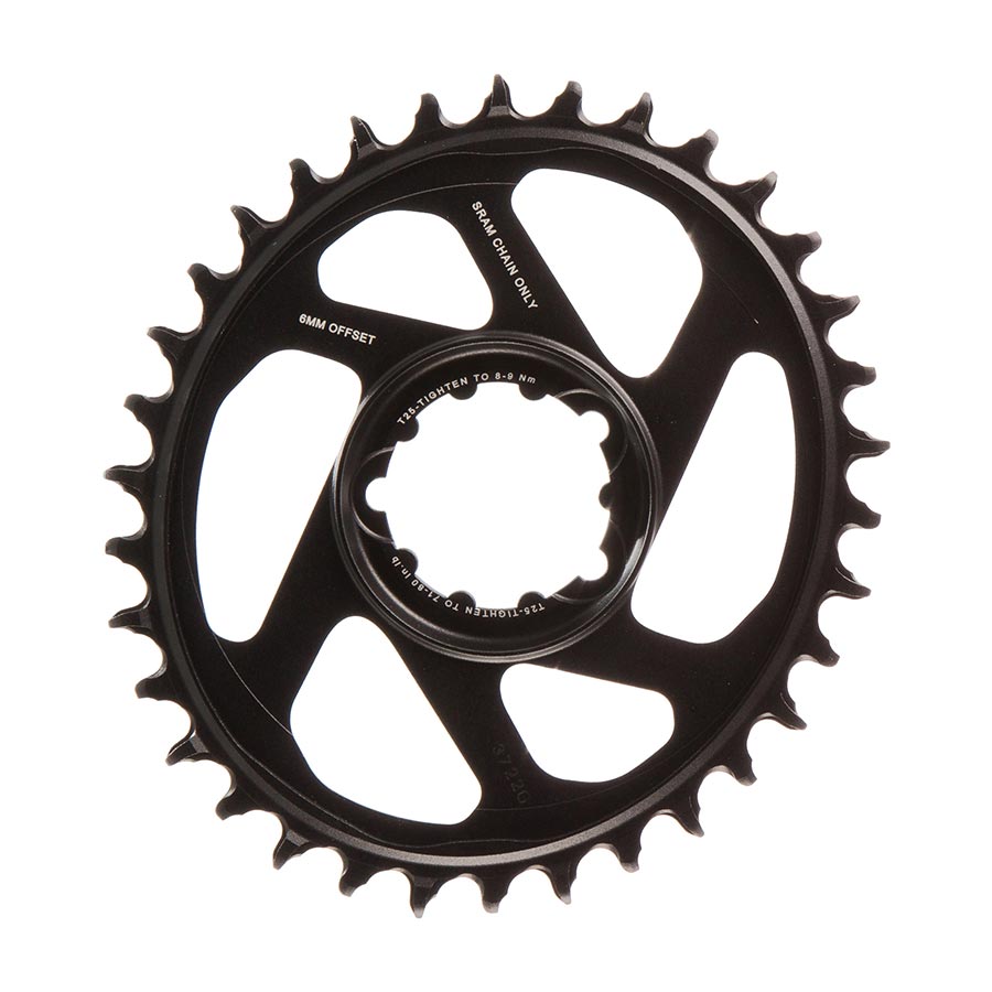 SRAM, X-Sync 2 Oval, 32T Chainring, 11/12sp, BCD: Direct Mount, Aluminum, Black, 6mm offset