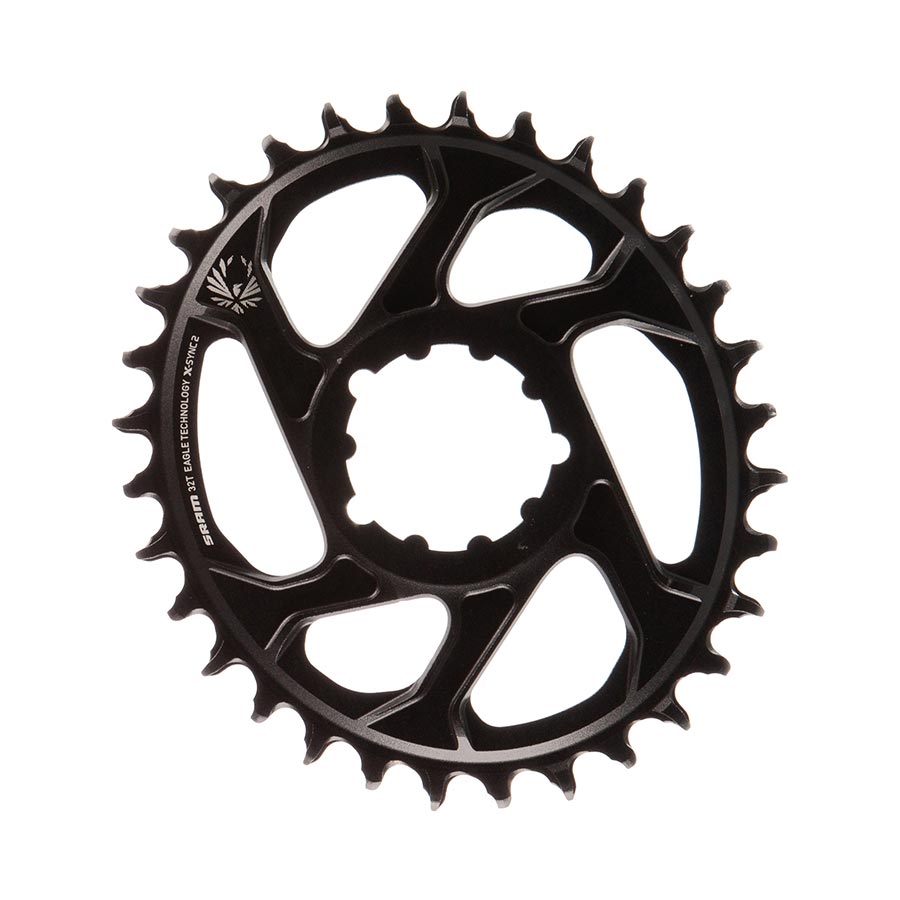 SRAM, X-Sync 2 Oval, 32T Chainring, 11/12sp, BCD: Direct Mount, Aluminum, Black, 6mm offset