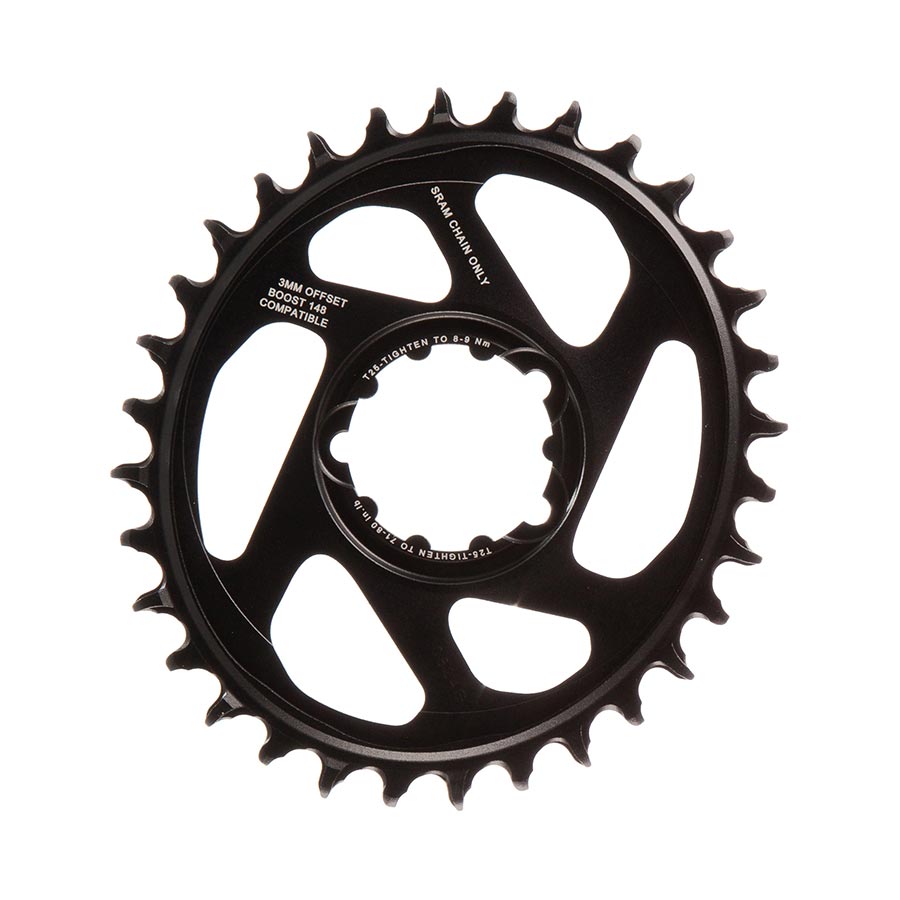 SRAM, X-Sync 2 Oval, 32T Chainring, 11/12sp, BCD: Direct Mount, Aluminum, Black, 6mm offset