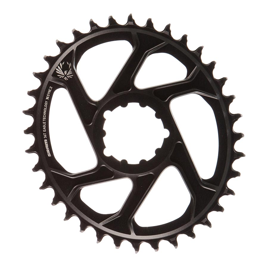 SRAM, X-Sync 2 Oval, 32T Chainring, 11/12sp, BCD: Direct Mount, Aluminum, Black, 6mm offset