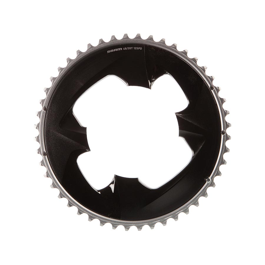 SRAM, Force AXS 2x, Chainring, Teeth: 33, Speed: 12, BCD: 107, Bolts: 4, Inner, Aluminum, Black