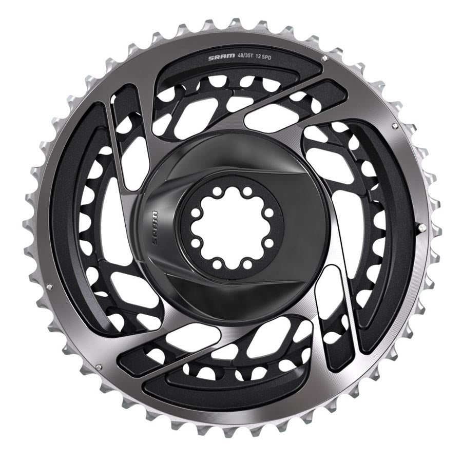 SRAM, Red AXS 2x, Chainring, Teeth: 33/46, Speed: 12, BCD: Direct Mount, Pair, Aluminum, Grey