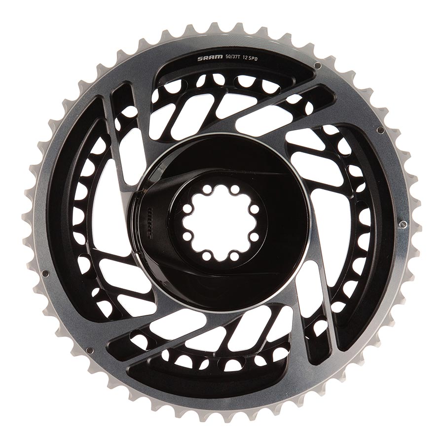 SRAM, Red AXS 2x, Chainring, Teeth: 33/46, Speed: 12, BCD: Direct Mount, Pair, Aluminum, Grey