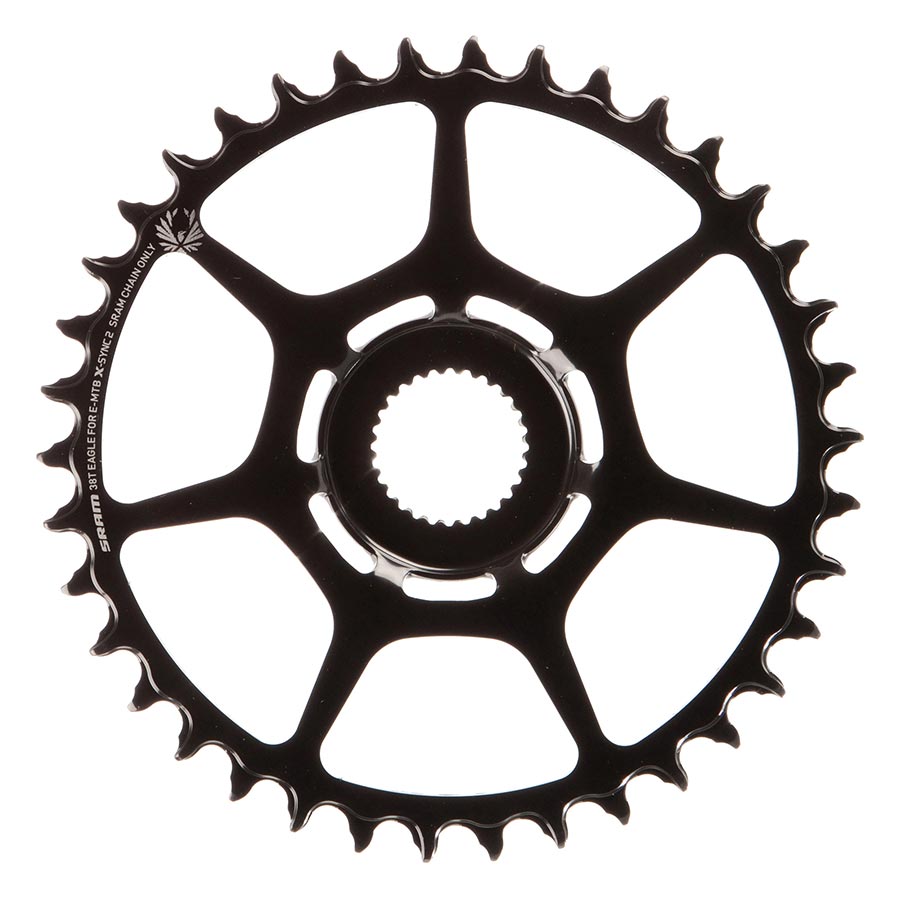 SRAM, X-SYNC 2 Bosch, Chainring, Teeth: 16, Speed: 12, BCD: Direct Mount, Single, Steel, Black