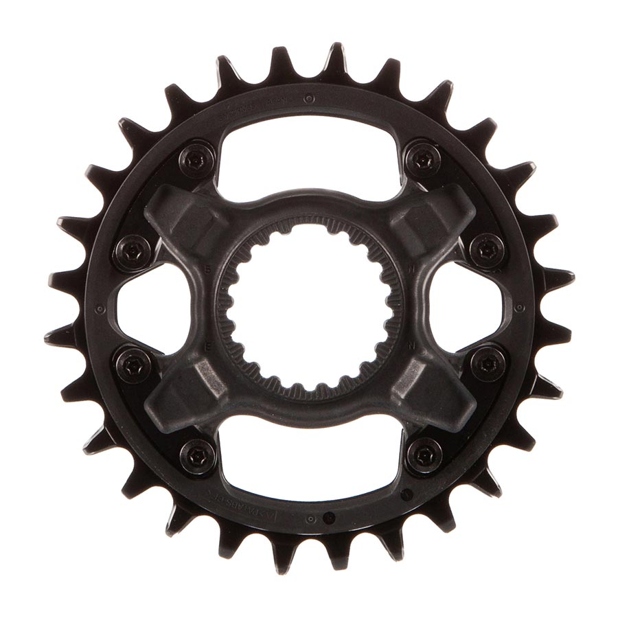 Shimano, XT SM-CRM85, Chainring, Teeth: 28, Speed: 12, BCD: Direct Mount, Aluminum/Composite/Steel, Black