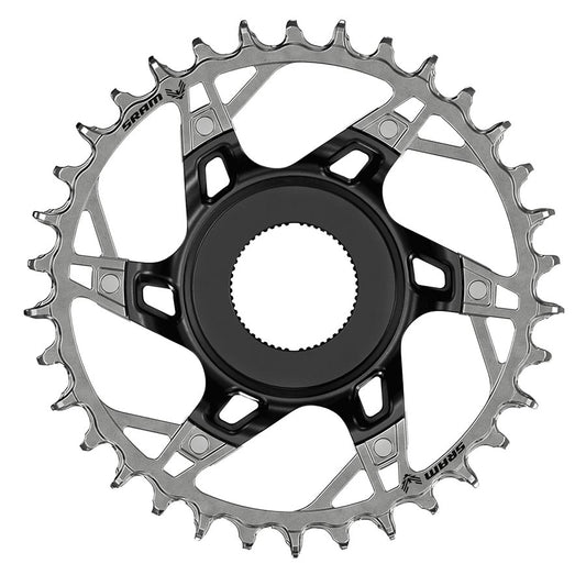 SRAM, XX Eagle T-Type DM E-MTB STEPS, Chainring, Teeth: 34, Speed: 12, BCD: Direct Mount, Aluminum/Steel, Black